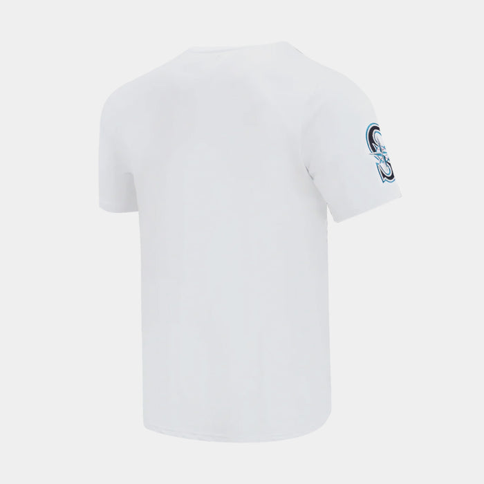 Seattle Mariners Classic Mens Short Sleeve Shirt (White/Navy)