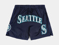 Seattle Mariners Classic Woven Mens Shorts (Blue/White)