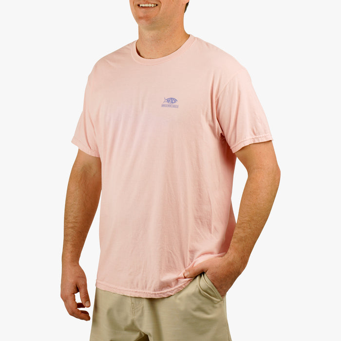 Dusty Rose Heather  $Model is 6'1" 190lbs Size L$