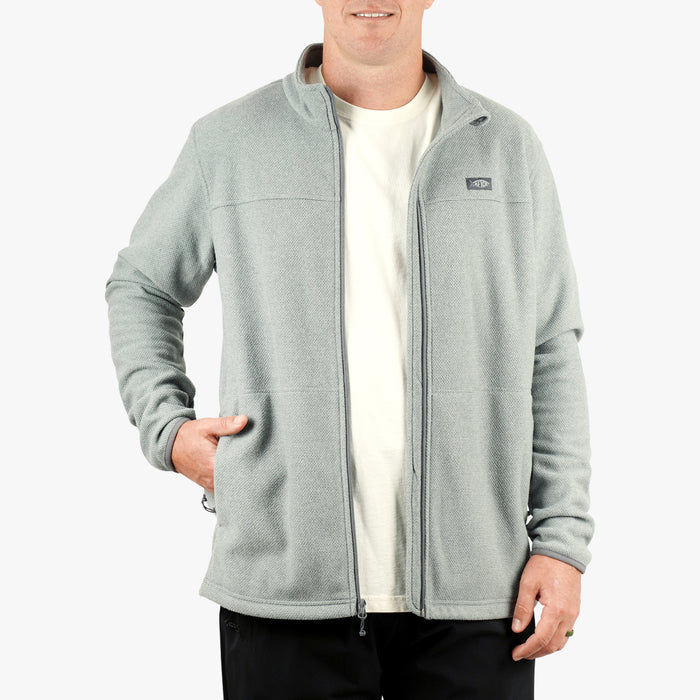Harbor Gray Heather $Model is 6'1" 190lbs Size L$