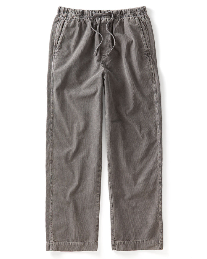 Gray pants with drawstring on a white background