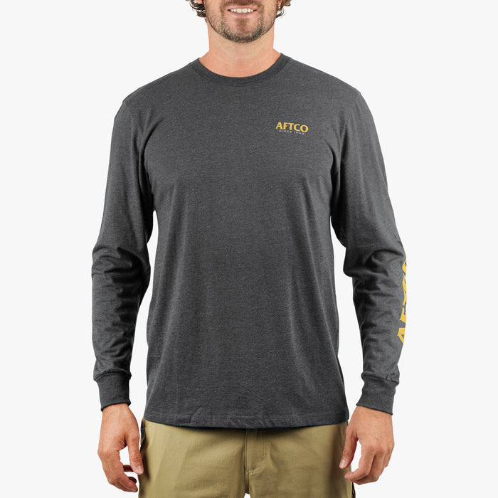 Charcoal Heather $Model is 6'3" 185lbs Size L$