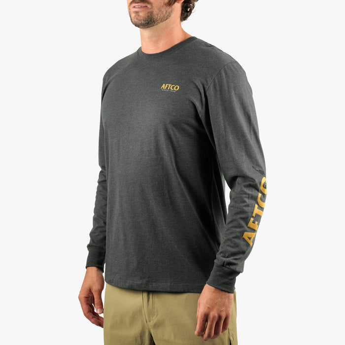 Charcoal Heather $Model is 6'3" 185lbs Size L$