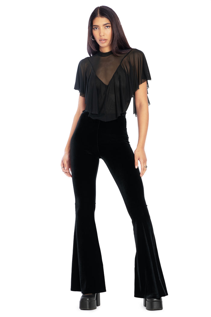 BlackMilk Clothing - Sheer Frill Top