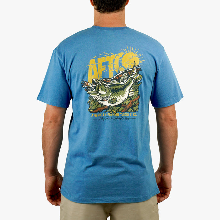 Azure Heather $Model is 6'1" 190lbs Size L$
