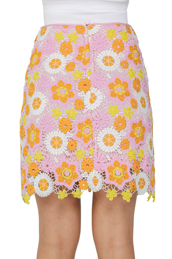 Sherbet Floral Crocheted Skirt