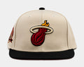 Shoe Palace Exclusive 30th Anniversary Miami Heat Snapback Mens Hat (Black/Beige)