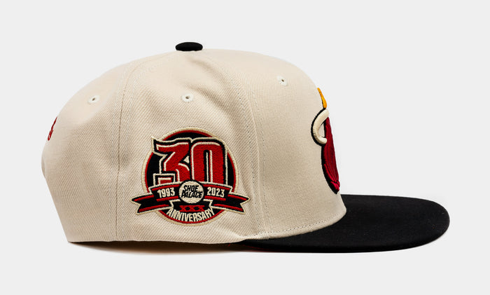 Shoe Palace Exclusive 30th Anniversary Miami Heat Snapback Mens Hat (Black/Beige)