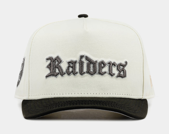 Shoe Palace Exclusive Las Vegas Raiders Chrome 950AF Snapback Mens Hat (Beige/Black)