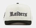 Shoe Palace Exclusive Las Vegas Raiders Chrome 950AF Snapback Mens Hat (Beige/Black)