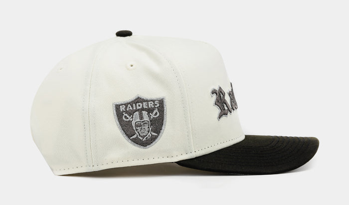 Shoe Palace Exclusive Las Vegas Raiders Chrome 950AF Snapback Mens Hat (Beige/Black)