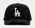 Shoe Palace Exclusive Los Angeles Dodgers Black Suede 950AF Snapback Mens Hat (Black)