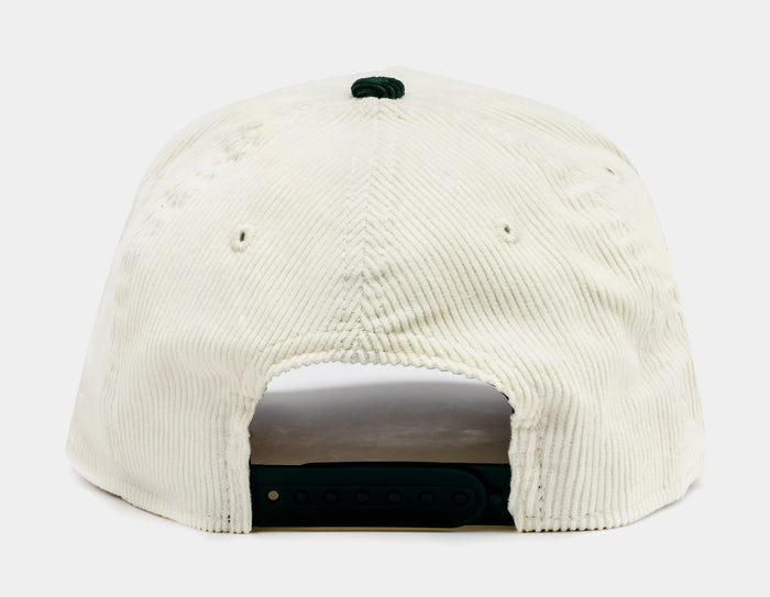 Shoe Palace Exclusive Los Angeles Dodgers Chrome Corduroy 9Forty Snapback Mens Hat (Beige/Green)