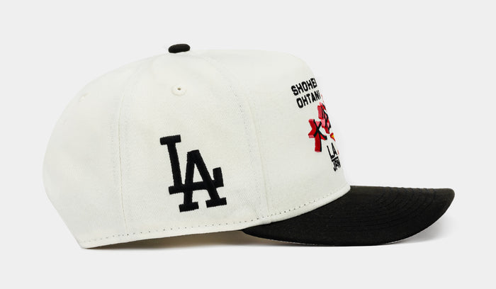 Shoe Palace Exclusive Los Angeles Dodgers Shohei Ohtani 950AF Snapback Mens Hat (Beige/Black)