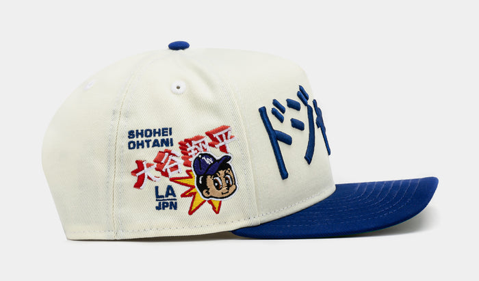 Shoe Palace Exclusive Los Angeles Dodgers Shohei Ohtani Kanji 950AF Snapback Mens Hat (Blue/White)