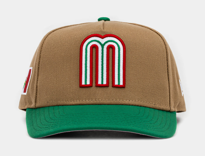 Shoe Palace Exclusive Mexico Curve Khaki 950AF Snapback Mens Hat (Khaki/Green)