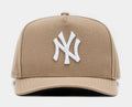 Shoe Palace Exclusive New York Yankees 950AF Snapback Mens Hat (Camel/White)