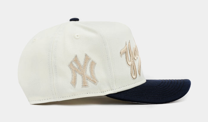 Shoe Palace Exclusive New York Yankees Chrome 950AF Snapback Mens Hat (Beige/White)