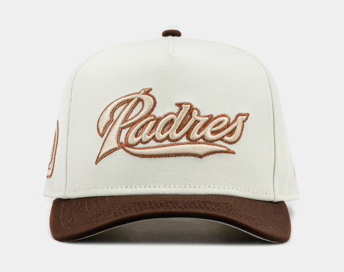 Shoe Palace Exclusive San Diego Padres Chrome 950AF Snapback Mens Hat (Beige/Brown)