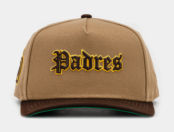 Shoe Palace Exclusive San Diego Padres Khaki 950AF Snapback Mens Hat (Khaki/Yellow)