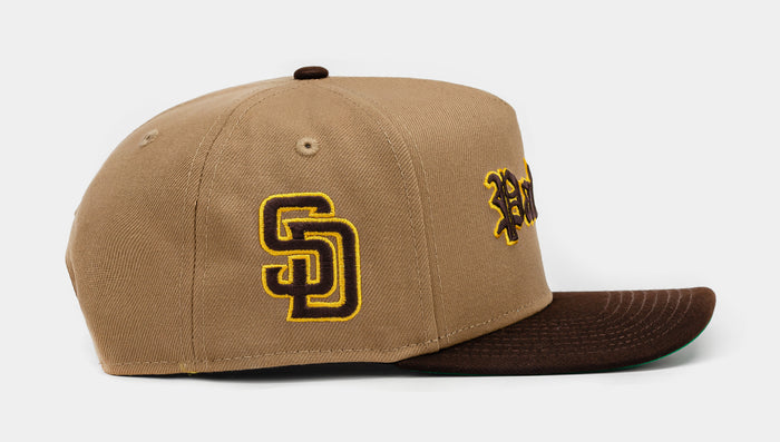 Shoe Palace Exclusive San Diego Padres Khaki 950AF Snapback Mens Hat (Khaki/Yellow)