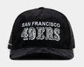 Shoe Palace Exclusive San Francisco 49ers Black Suede 950AF Snapback Mens Hat (Black)