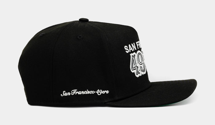 Shoe Palace Exclusive San Francisco 49ers Chrome 950AF Snapback Mens Hat (Black/White)