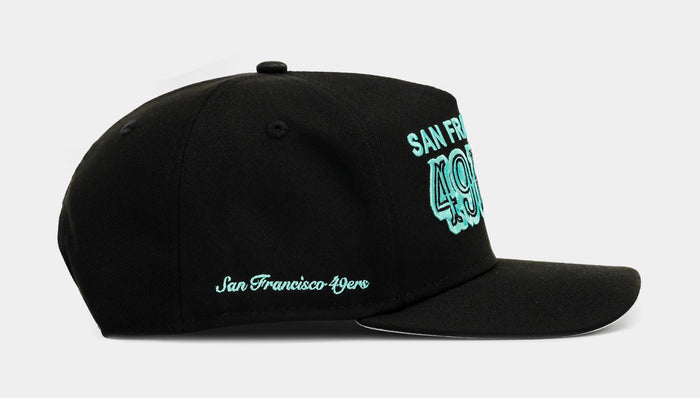 Shoe Palace Exclusive San Francisco 49ers Curved Mint 950AF Snapback Mens Hat (Black/Mint)