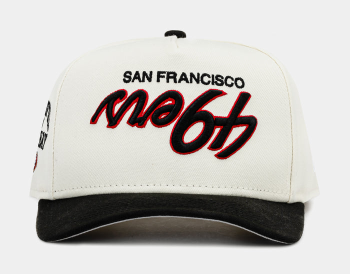 Shoe Palace Exclusive San Francisco 49ers Upside Down 950AF Snapback Mens Hat (Beige/Red)