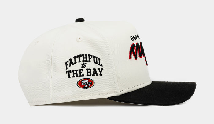 Shoe Palace Exclusive San Francisco 49ers Upside Down 950AF Snapback Mens Hat (Beige/Red)