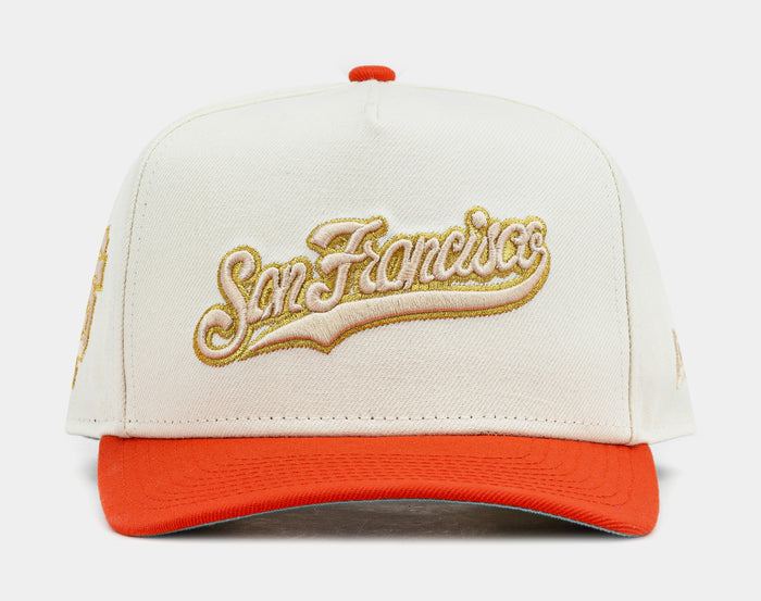 Shoe Palace Exclusive San Francisco Giants Chrome 950AF Snapback Mens Hat (Orange/White)