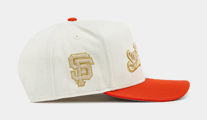 Shoe Palace Exclusive San Francisco Giants Chrome 950AF Snapback Mens Hat (Orange/White)