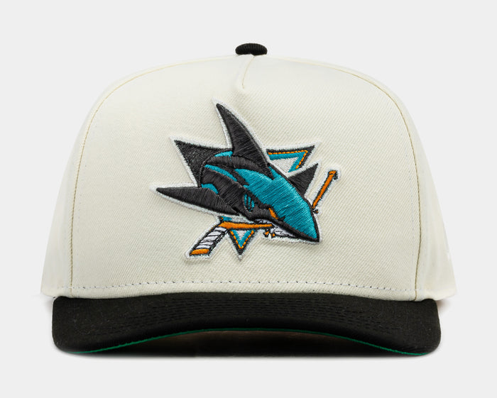 Shoe Palace Exclusive San Jose Sharks 950AF Snapback Mens Hat (Beige/Blue)