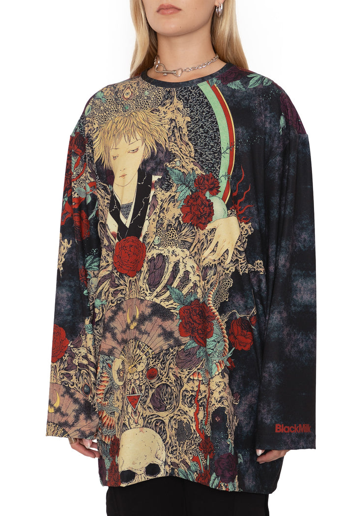 BlackMilk Clothing - Takato Yamamoto Shu-Ra Long Sleeve Oversized Tee