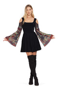 BlackMilk Clothing - Takato Yamamoto Shu-Ra Matte Sheer Sleeve Tank Dress
