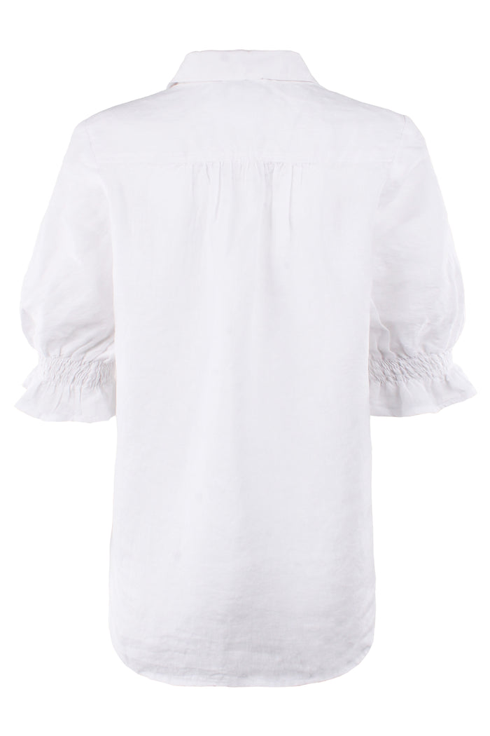 Sirena Shirt Washed Linen White