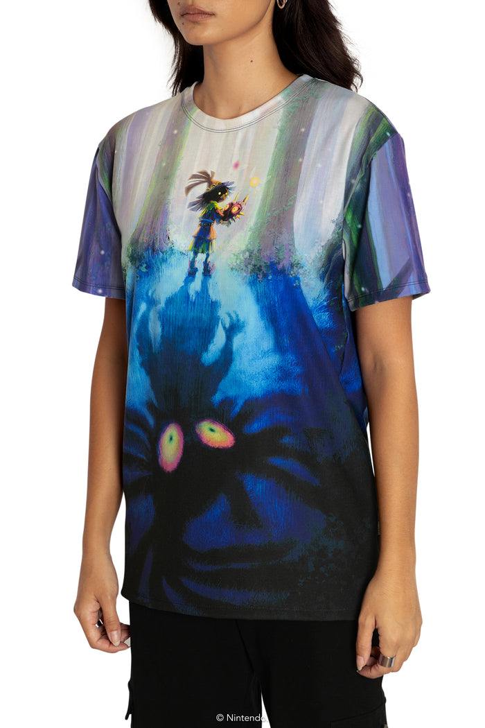 BlackMilk Clothing x Nintendo The Legend Of Zelda - Skull Kid Boyfriend Tee - The Legend of Zelda Merchandise - Collaboration apparel - Licenced.