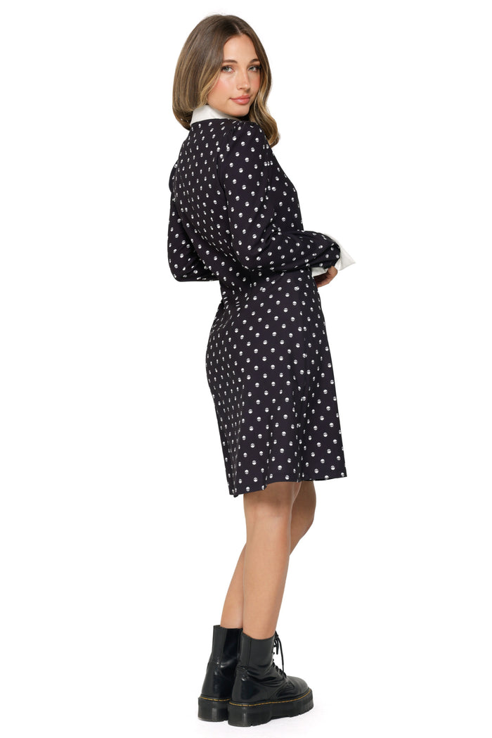 Skully Dot Long Sleeve Dress