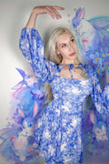 Skvader Among the Flowers Shrug Bishop Dress