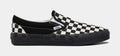 Slip On Checkered Mens Lifestyle Shoes (Black/White)