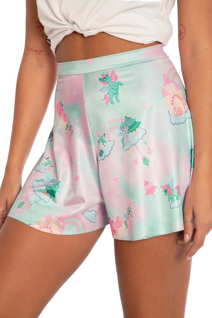 BlackMilk Clothing - Christmas Collection - Wreck The Halls - So Christmas I Could Puke Shorts