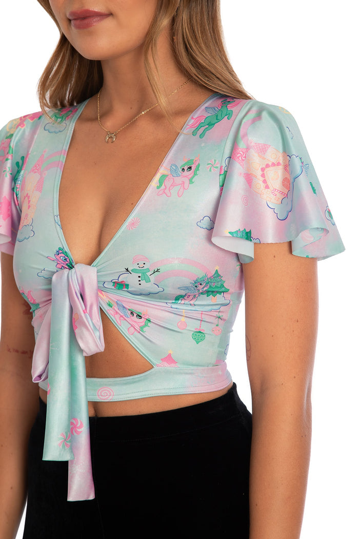 BlackMilk Clothing - Christmas Collection - Wreck The Halls - So Christmas I Could Puke Top
