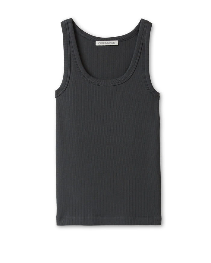grey tank top on white background