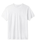 A plain white t-shirt on a white background