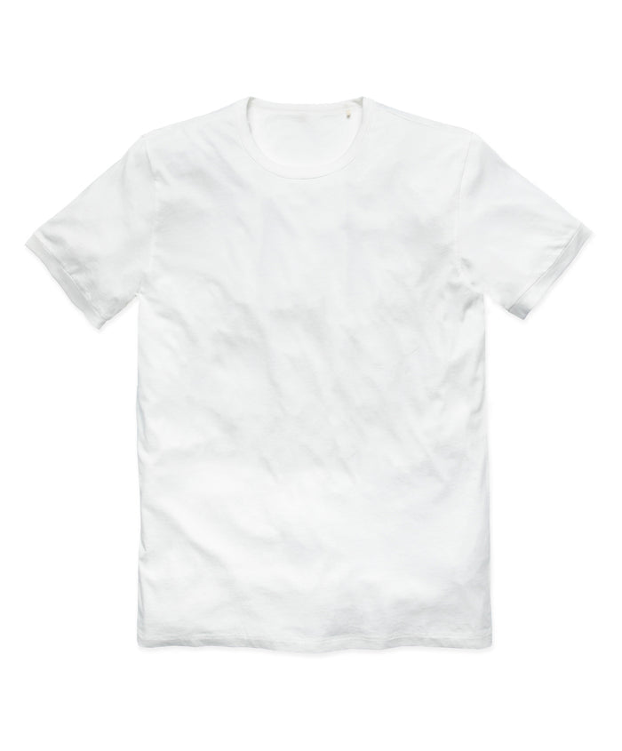 A plain white crew neck t-shirt