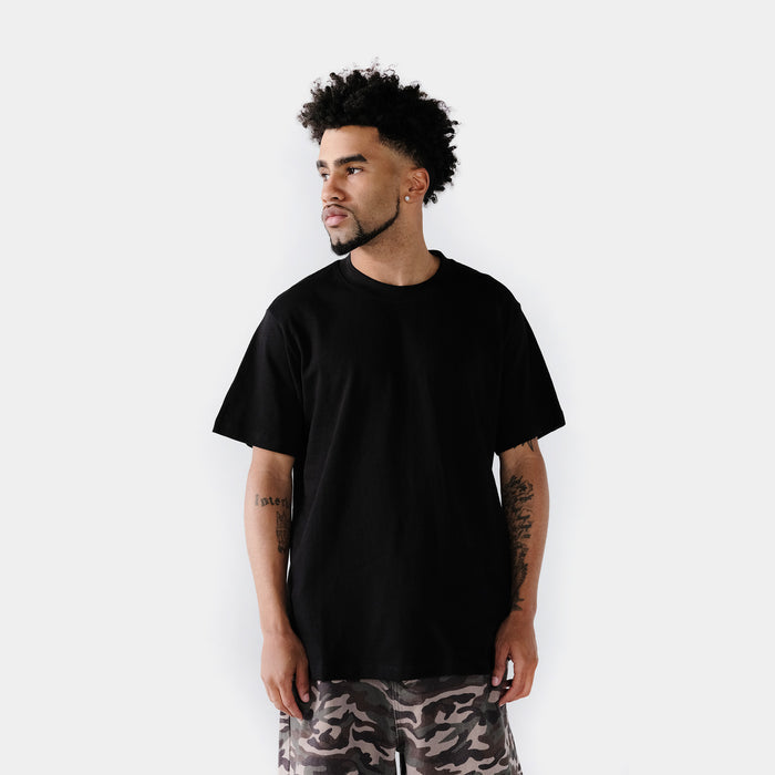 Solid Novelty Mens Short Sleeve Shirt (Black)