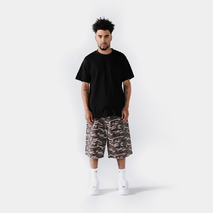 Solid Novelty Mens Short Sleeve Shirt (Black)