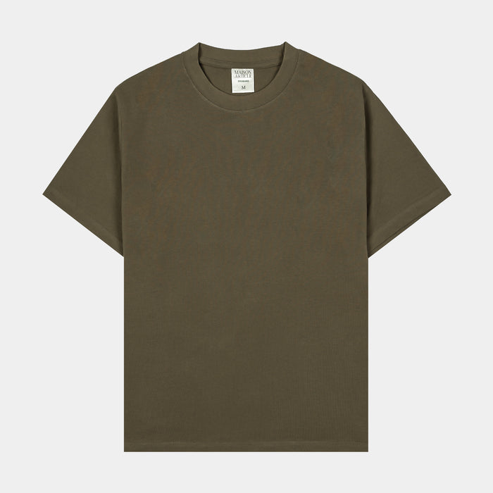 Solid Novelty Mens Short Sleeve Shirt (Dark Green)