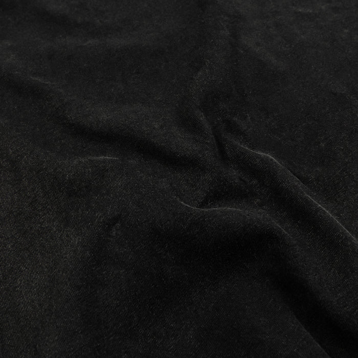 Solid Vintage Mens Short Sleeve Shirt (Black)