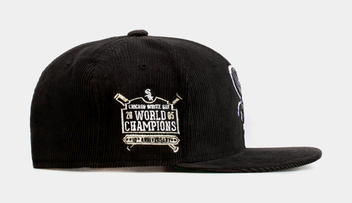 SP Exclusive Black Corduroy Chicago White Sox 59Fifty Mens Fitted Hat (Black)